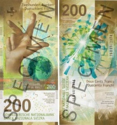 Национальный банк Швейцарии ввел в обращение новые 200 франков
